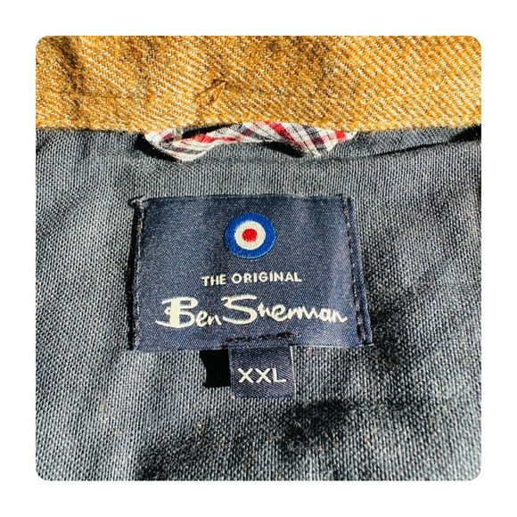 ★ NWT Ben Sherman Long-Sleeve Twill Flannel Shirt - Light Brown ★ - Picture 5 of 15